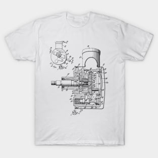 Pump Vintage Patent Hand Drawing T-Shirt